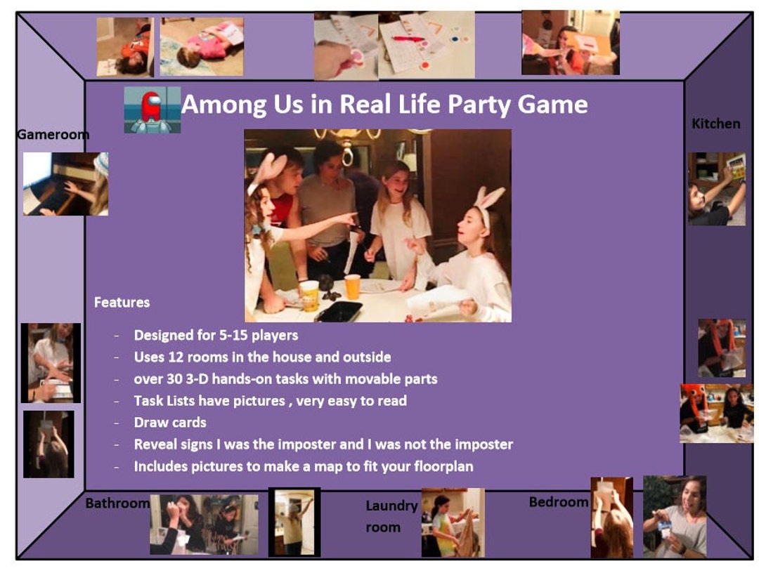 DIGITAL Among Us Play in Real Life Game Birthday Party Game Etsy