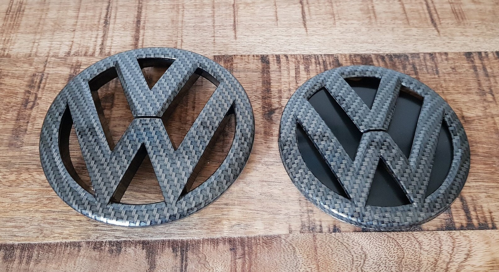 VW POLO 6R MK5 Carbon Fiber Black Front & Rear Badge Set Etsy