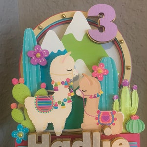 Llama Cake Topper,llama Birthday Party,llama party decoration