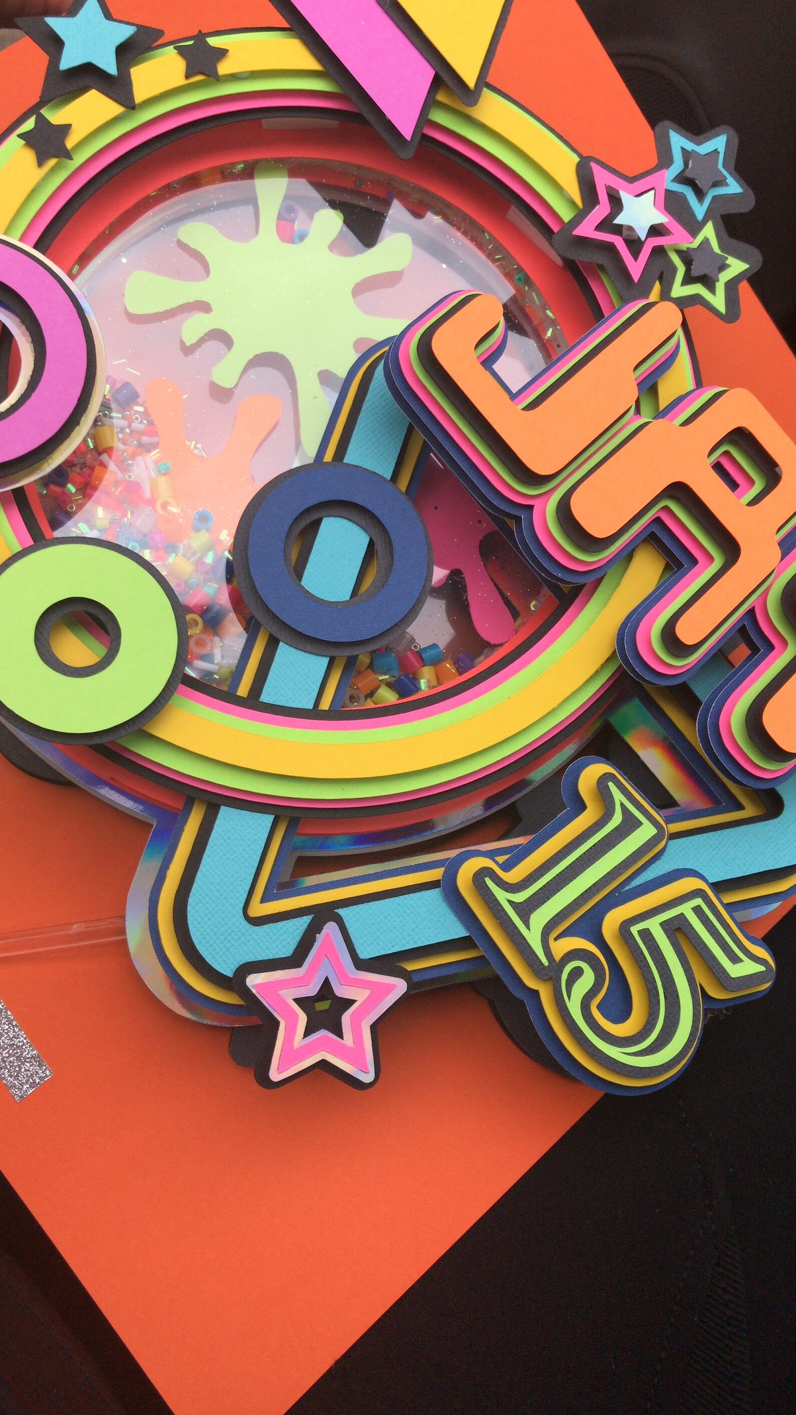 Neon party cake topper Led light Etsy