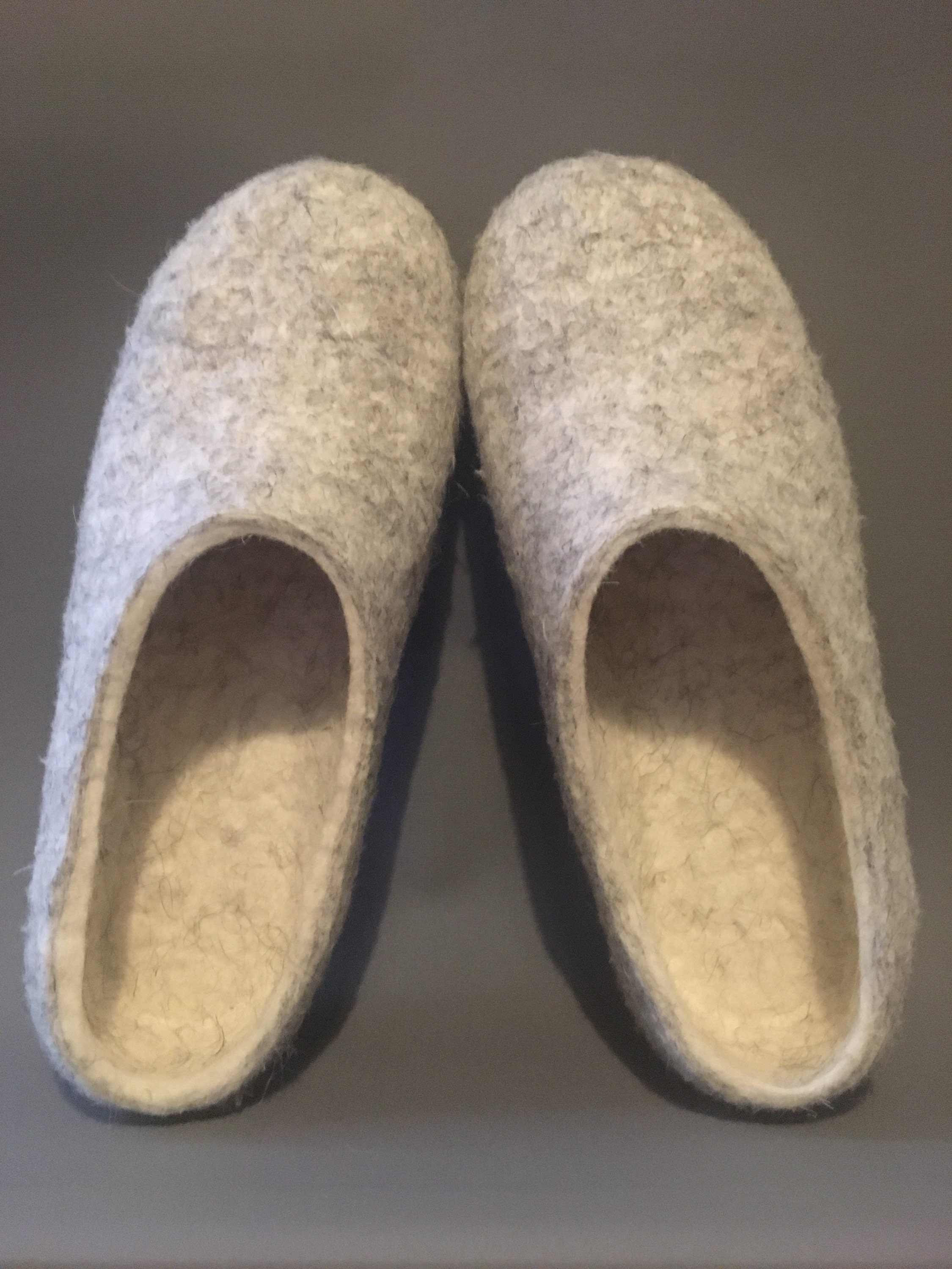 Handmade British wool felted slippers size 39/UK6.5 Etsy