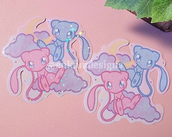 Cute Mythical Psychic HOLOGRAPHIC Sticker | Cute Stickers | Cute Gaming Stickers | Video Game Stickers | Cute Anime Stickers | Waterproof