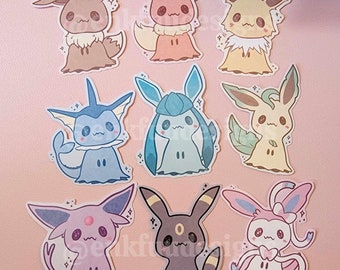Niedliche Mimi-tions Holographische Aufkleber | Niedliche Aufkleber | Gaming Stickers | Niedliche Gaming-Aufkleber | Holographische Sticker | Wasserfest