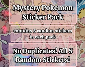 Paquetes de pegatinas de juego misterioso / Paquete de 5 pegatinas / Paquete de pegatinas misteriosas / Paquetes de pegatinas sorpresa / Pegatinas lindas / Impermeable