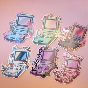 Element Themed Game Poke Holographic Stickers | Cute Stickers | Gaming Stickers | Cute Anime Stickers | Holographic Stickers | Waterproof
