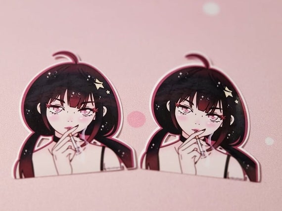 Retro Anime Girl Smoke Sticker | Anime Stickers | 90s stickers | Retro  Stickers | Vinyl Sticker | Waterproof