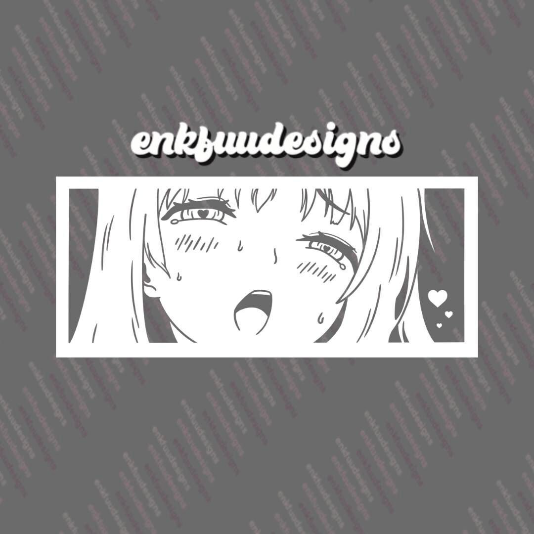 Ahegao Anime Girl Vinyl Decal Anime Vinyl Decal Sticker - Etsy