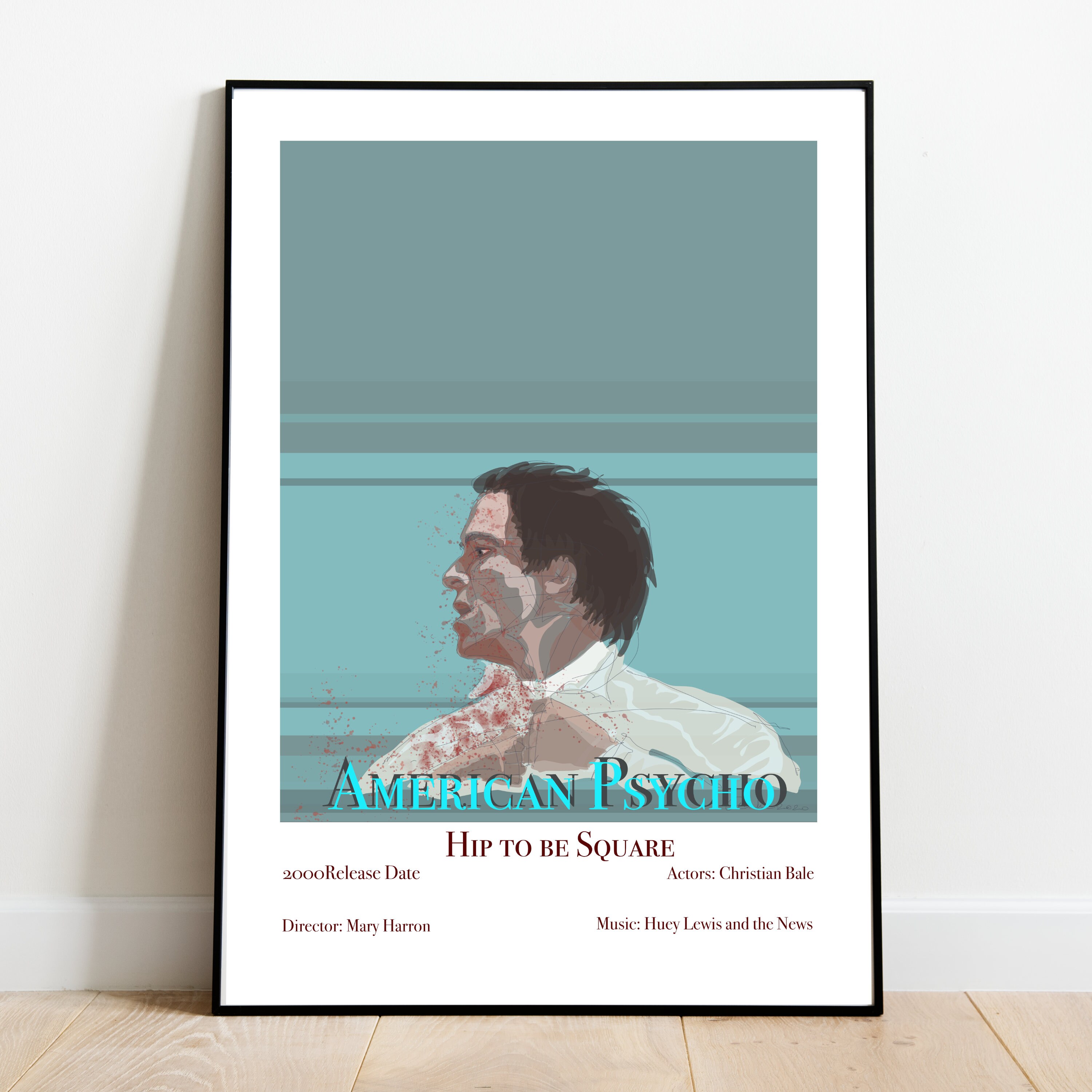 American Psycho Movie Poster Hip To Be Square Pixies Etsy