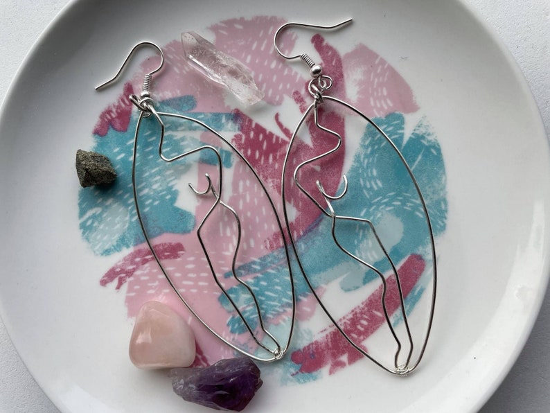 Half Female Silhouette Earring