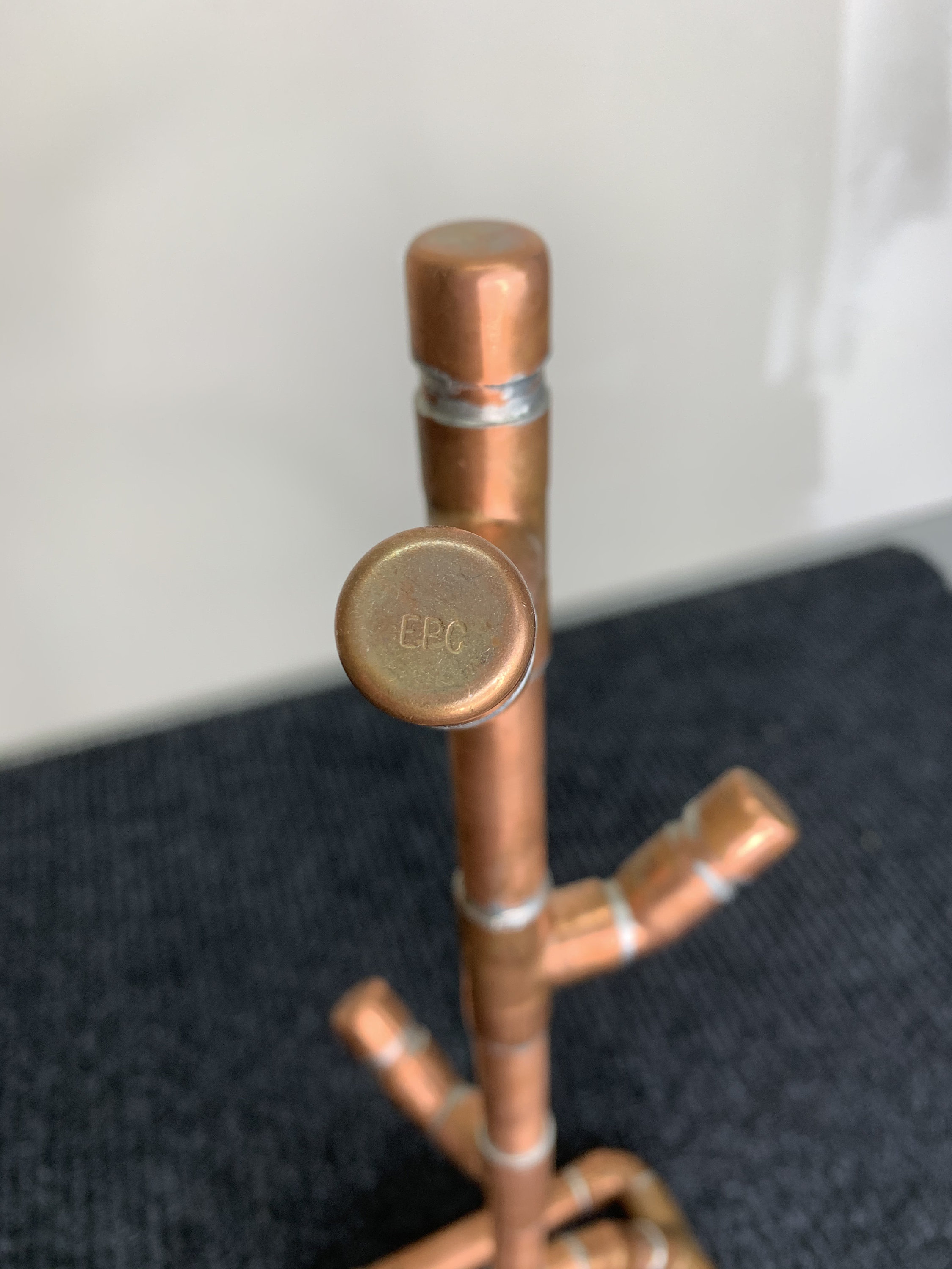 Coffee Mug Hanging Tree Copper Pipe Mug Stand Etsy