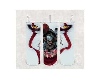 Creepy Clown 0z Tumbler Wrap