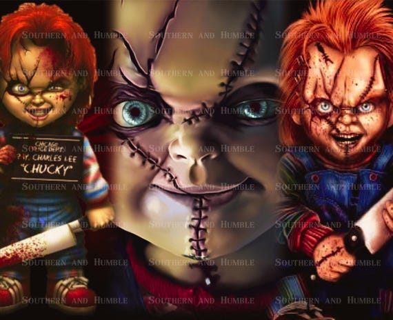 Halloween creepy spooky insane bloody doll digital download