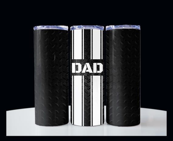 5 Father’s Day 20oz Tumbler Sublimation Design – "Dad" with Race Car Stripes  Digital Download Only