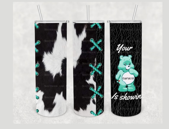 Swear bear 20oz Skinny Tumbler Wrap