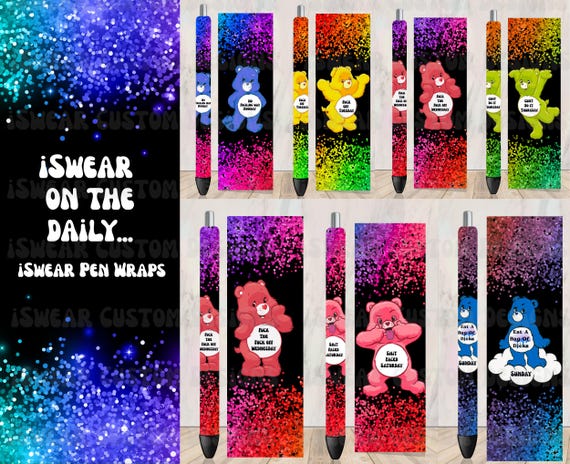Swear Bear Pen Wraps: 7 Days of Sass Collection Digital