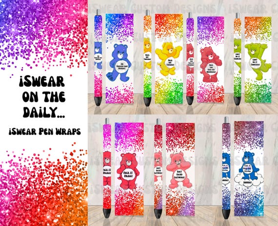Swear Bear Pen Wraps: 7 Days of Sass Collection Digital