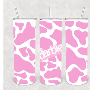 Cow Barbie 20oz Sublimation Tumbler Wrap Bundle of four