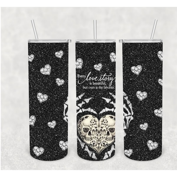 Every Love Story is Beautiful But Ours Is My favorite Valentines 20oz Sublimation Tumbler Wrap