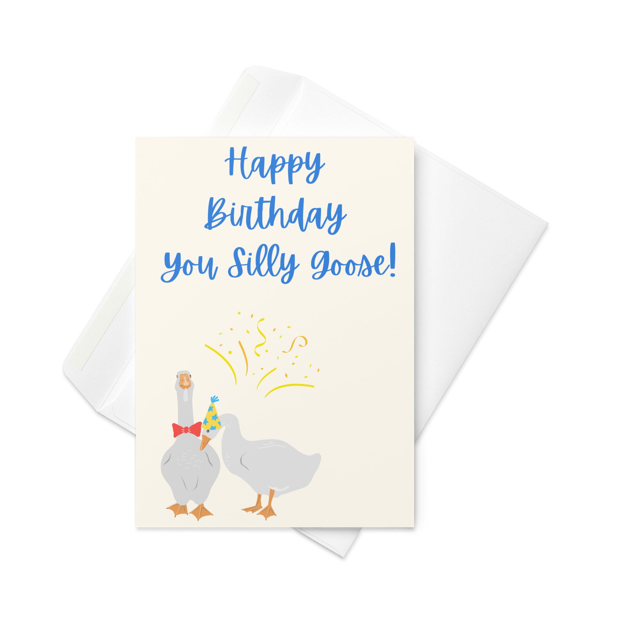 Silly Goose Birthday Greeting Card - Etsy