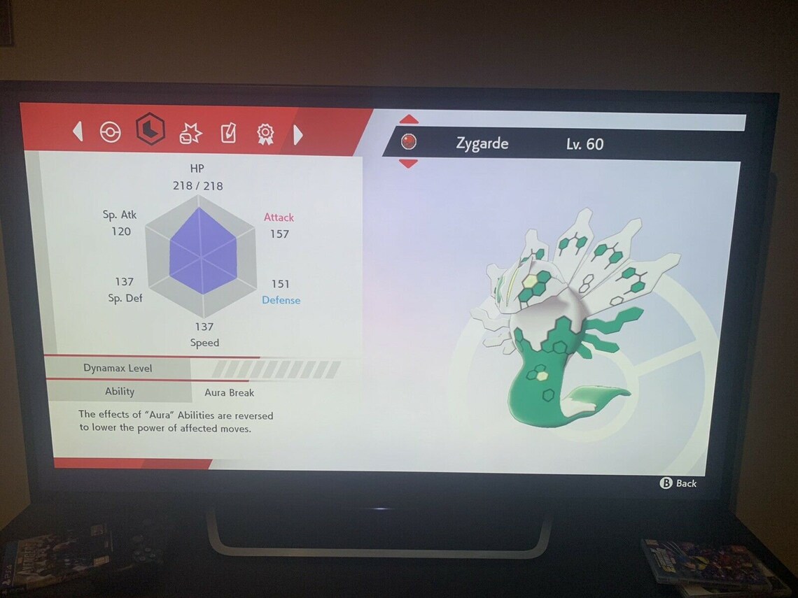Zygarde Pokemon Sword And Shield SHINY PERFECT IV Etsy