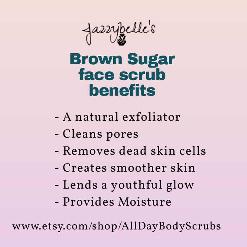 Allnatural Brown Sugar Honey Face Scrub Facials Gentle Etsy