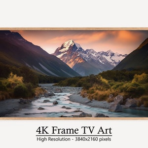 Samsung Frame TV Art Landscape, Fall Mountain TV Frame Art, Digital Download, 4K Modern TV Art, Instant Download Digital Art