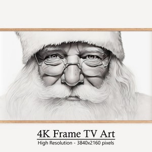 Santa Claus Photo Frame TV Art, Instant Digital Download, Fun Christmas Art