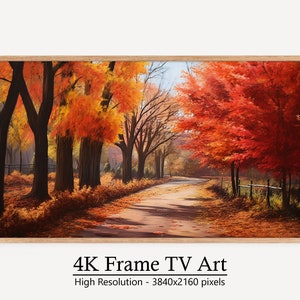Autumn Samsung Frame TV Art, Fall Landscape Art, Instant Nature Art