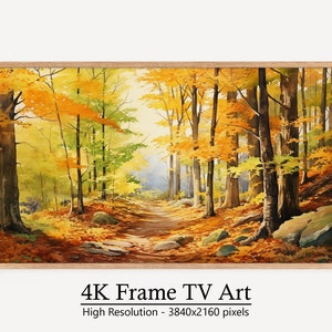 Fall Foliage Samsung Frame TV Art, Digital Autumn Download, Instant Nature Art