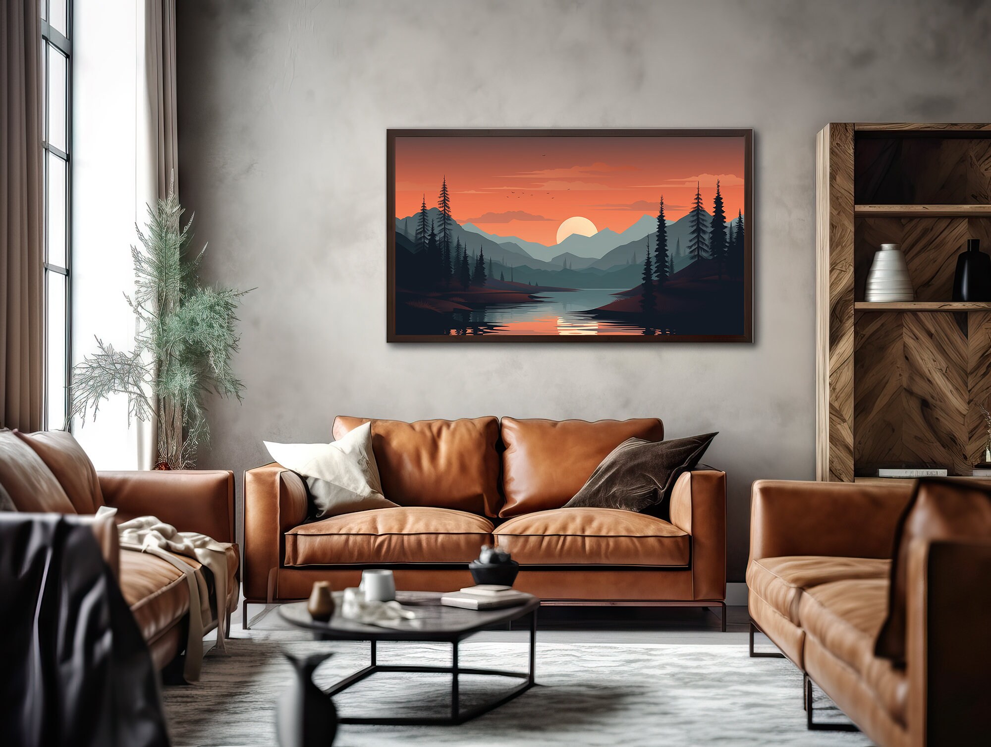 Samsung Frame Minimalist Theme, Modern Digital Art Design, Elegant TV ...