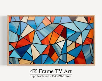 Stained Glass Abstract TV Art, Abstract Digital Art for Samsung Frame TV, Modern Abstract Design, 4K Instant Download