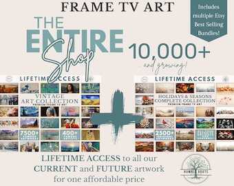 Samsung Frame TV Art Set 10,000+, Vintage TV Art, Entire Shop Bundle, Holiday Tv Art, Art for TV,  Samsung Frame Art, Digital Download