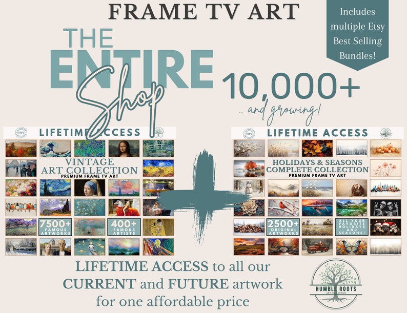 Frame TV Art Set 7500, Vintage Art Collection, Complete Famous Art Bundle, Vintage TV Art, Vertical TV Art, Samsung Art, Digital Download image 10