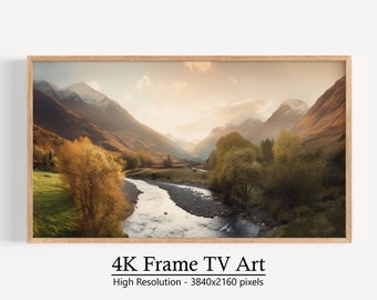 Fall Mountain Landscape 4K Samsung Frame TV Art (Digital Download)