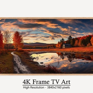 Autumn Forest Samsung Frame TV Art, Digital Fall Landscape, Instant Nature Art