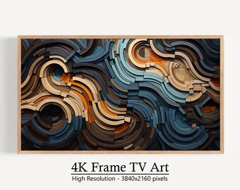 サムスン フレーム TV 用抽象アート、現代大型デジタル、即時ダウンロード