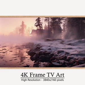 Serene Fall Forest Samsung Frame TV Art, Digital Autumn Scene Art, Instant TV Art