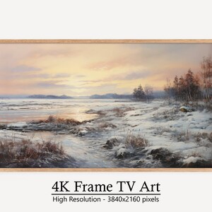 Snowbound Beauty, Digital Art for Samsung Frame, Winter Landscape TV Theme