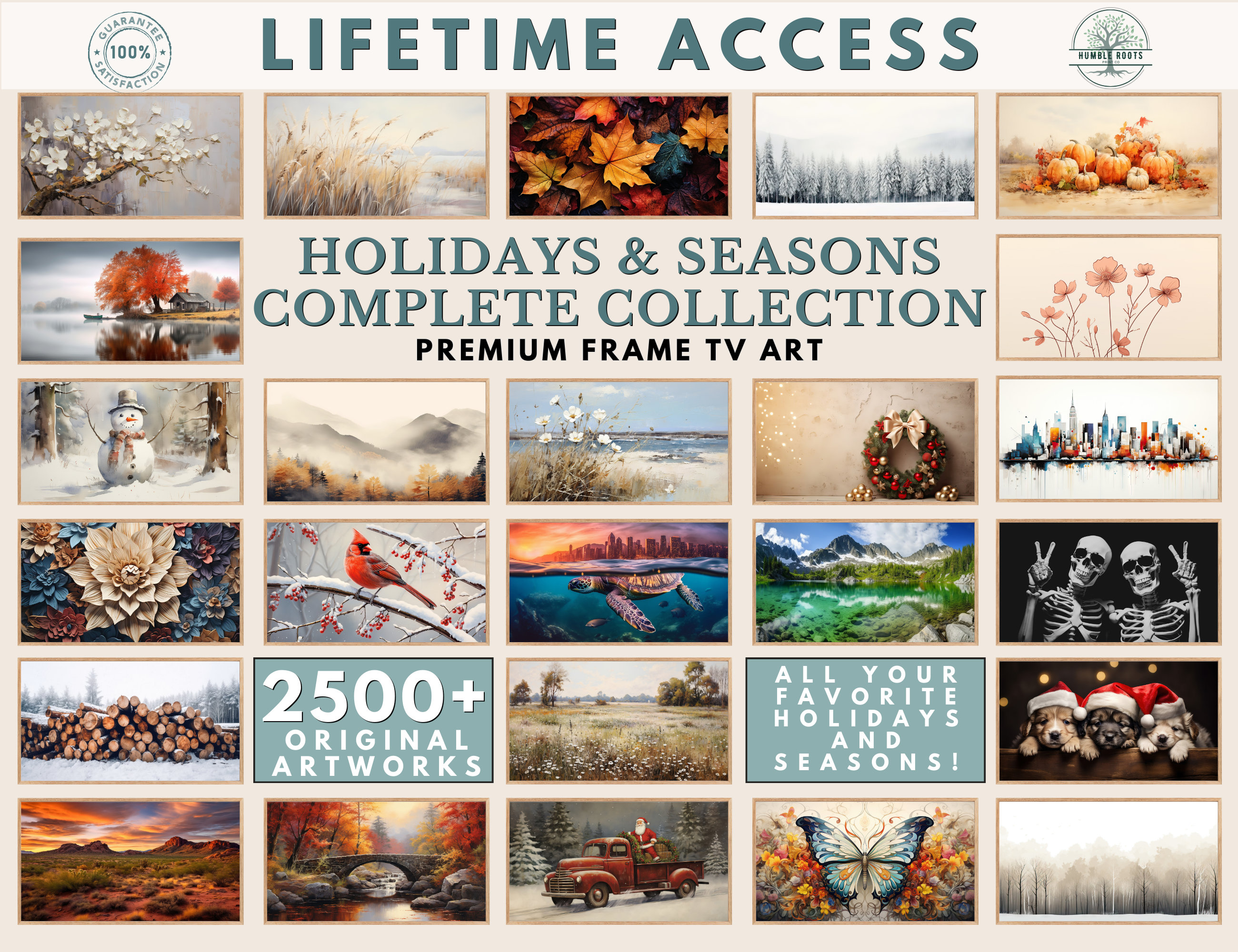 4K Samsung Frame TV Art Holidays and Seasons Bundle, Frame TV Art Set 2500+, Art for the Frame Tv, Digital Download Art