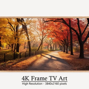 Autumn Magic Samsung Frame TV Art, Digital Download Fall Landscape Art, Instant Nature Art