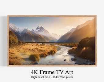 Samsung Frame TV Art Landscape, Mountain Autumn TV Frame Art, Digital Download, 4K Modern TV Art, Instant Download Digital Art