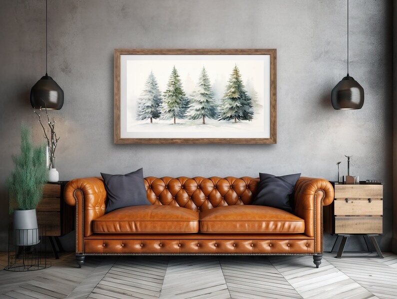 Subtle Winter Patterns, Digital Art for Samsung Frame, TV Cold Display ...