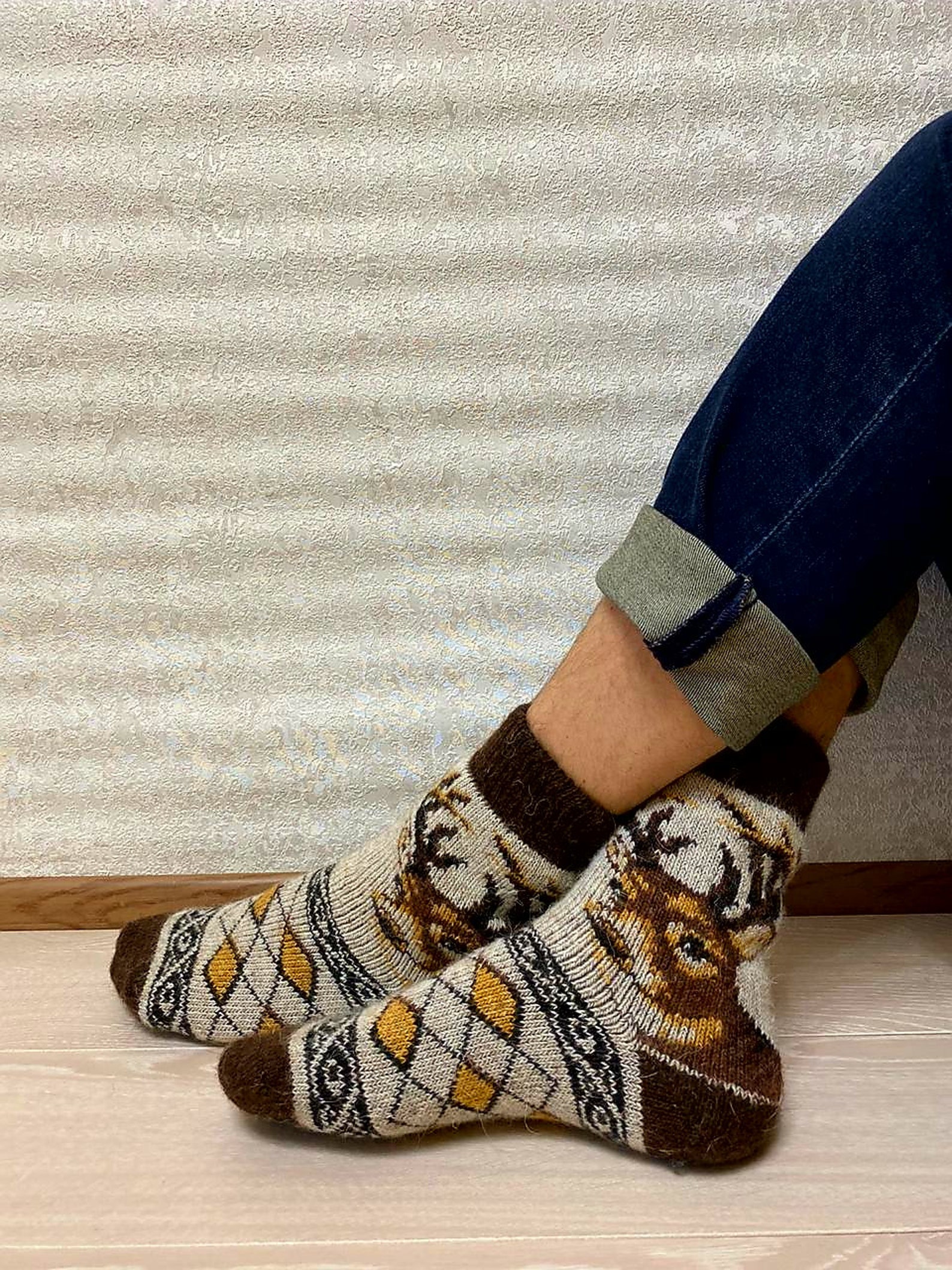 Nordic socks men US11-14/EU42-45 merino wool fine Angora Warm | Etsy