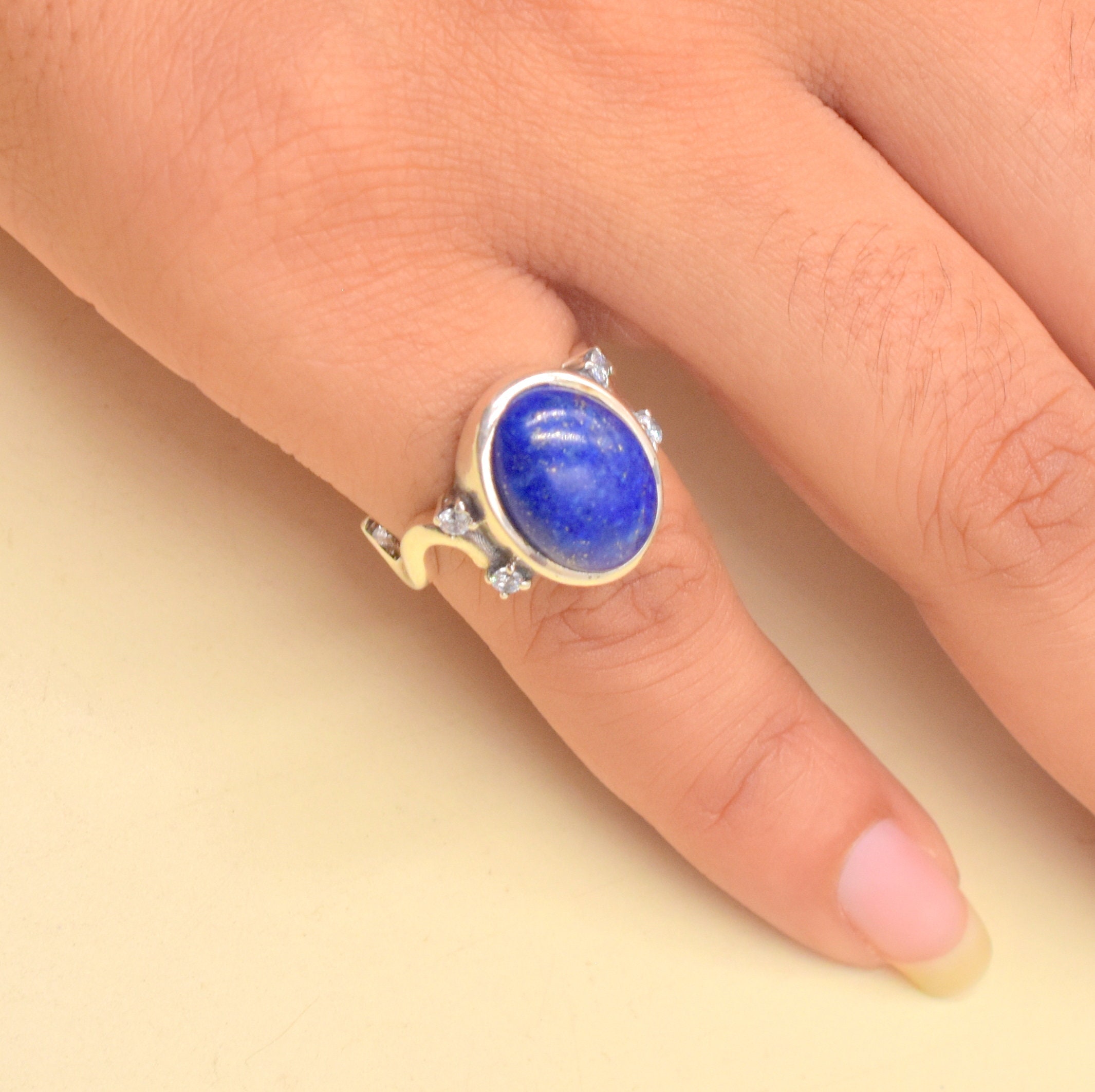 Bague lumiere du jour Elena Gilbert The Vampire Diaries Bague en argent sterling avec pierres precieuses naturelles de lapis lazuli Etsy France