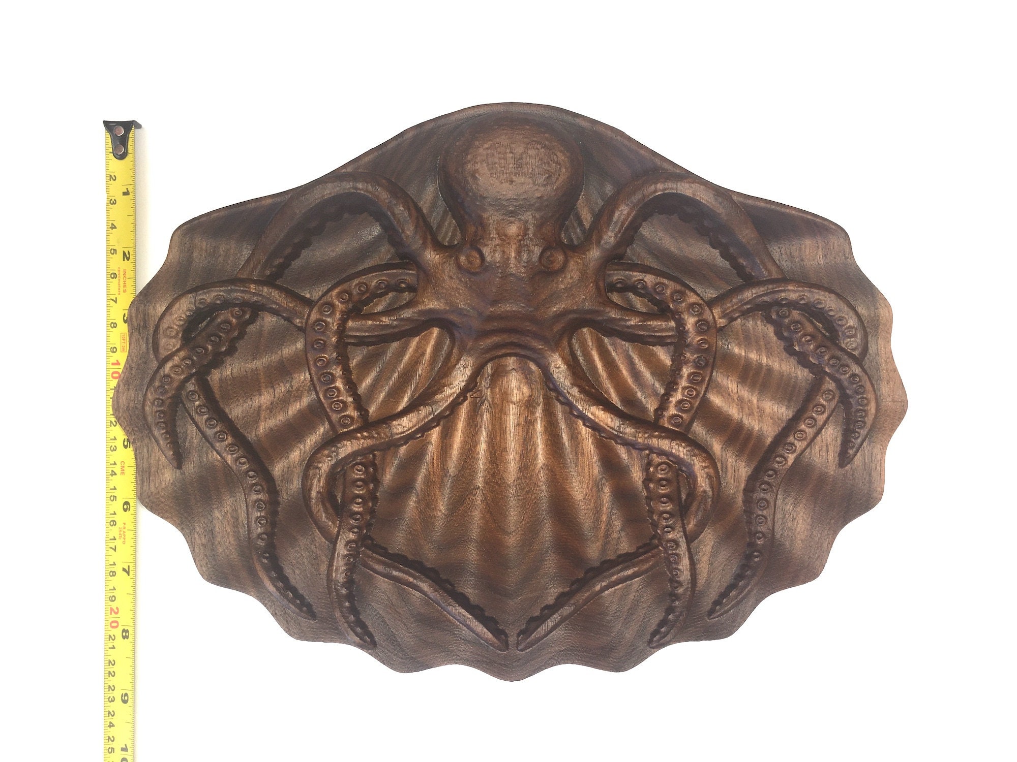 Shell Octupus Frame Octopus in Shell Carved in Walnut - Etsy