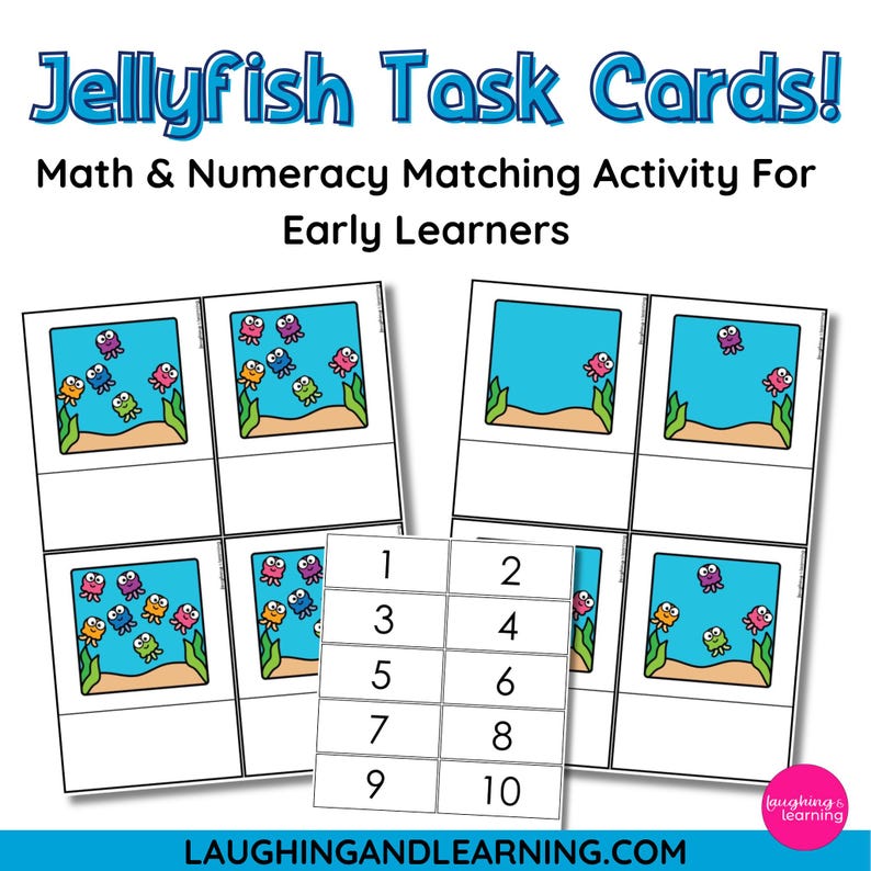 Counting Jellyfish Number Task Cards - Math & Numeracy Activity - Etsy