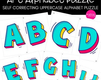 Art Alphabet Puzzle: Montessori ABC Letter Matching Game (PDF Printable)