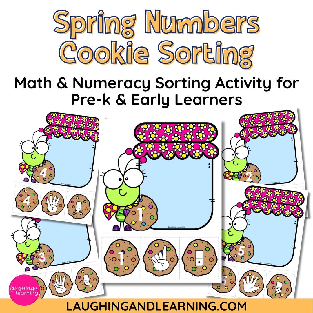 Numeracy Sorting Spring Numbers Cookie Sorting - Numeracy Sorting Activity for Early ...
