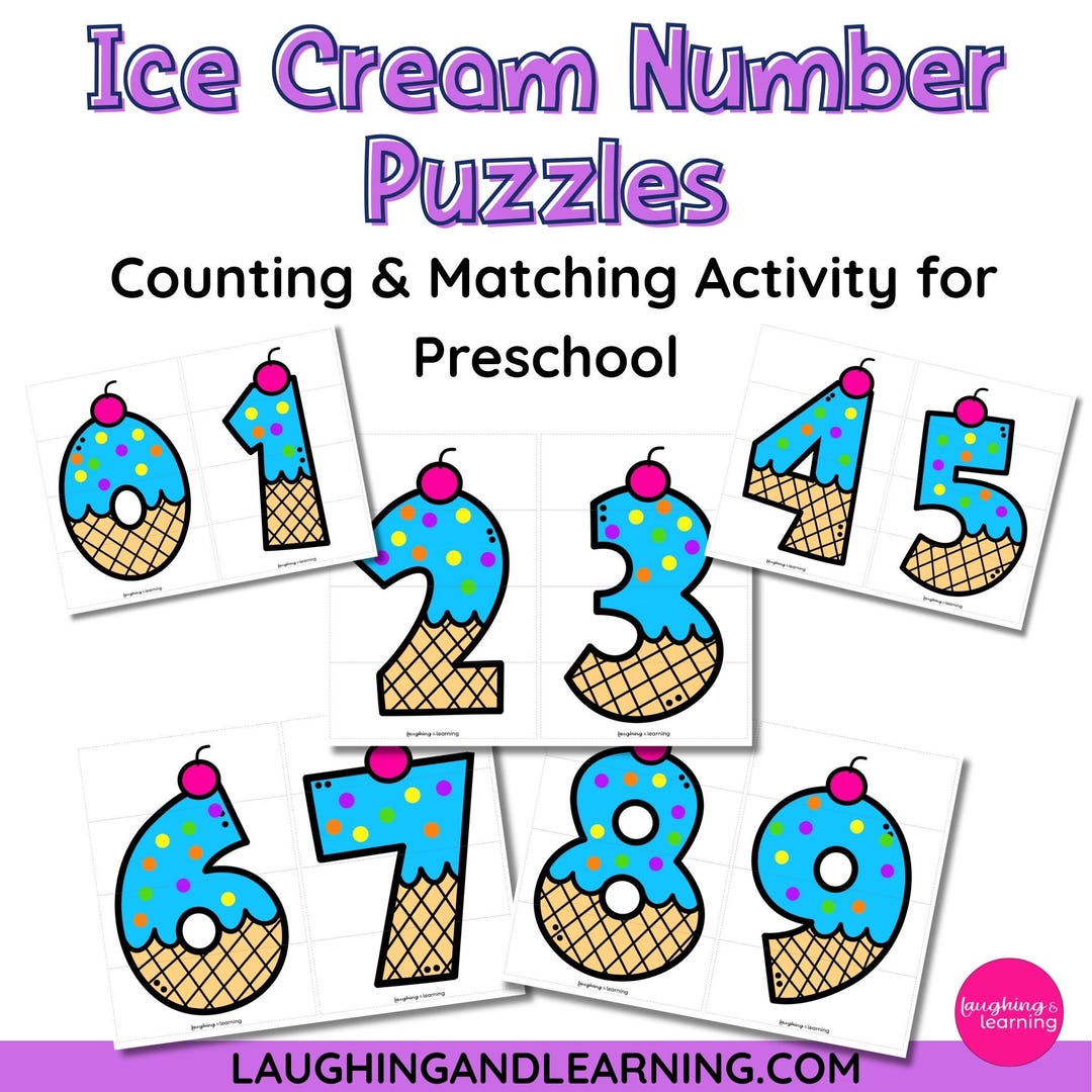 Ice Cream Number Puzzles | Counting & Visual Discrimination Activity ...