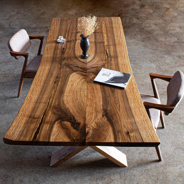 Wood Slab Dining Table - Etsy